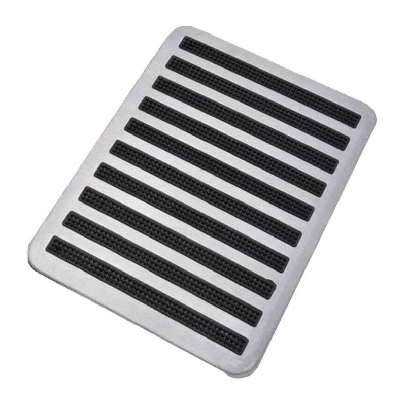 1 STÜCKE Edelstahl + Gummi Boden Teppich Matte Patch Fuß Ferse Platte Pedal Pad Für Auto Auto Zubehör Automatten