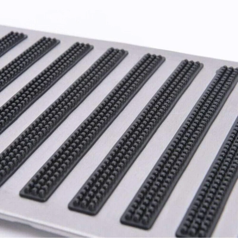1 STÜCKE Edelstahl + Gummi Boden Teppich Matte Patch Fuß Ferse Platte Pedal Pad Für Auto Auto Zubehör Automatten