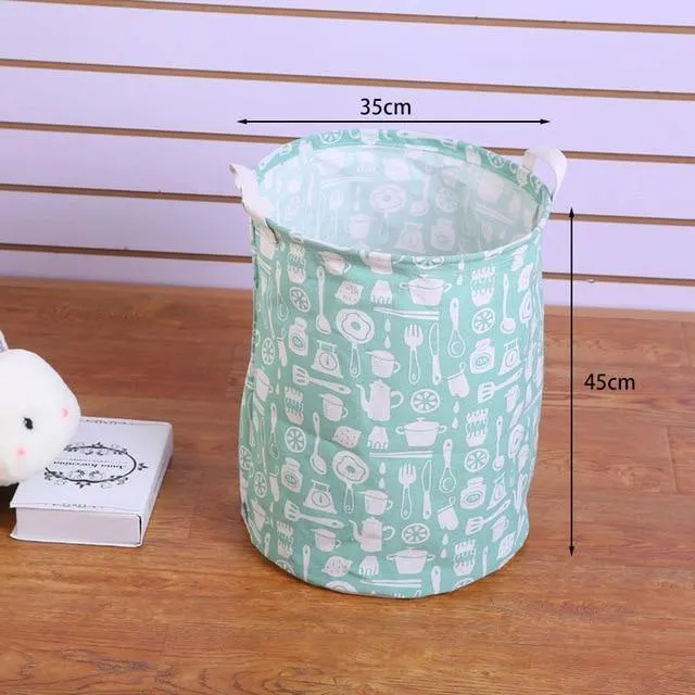 Wäschekorb Große Kapazität Cartoon Wasserdichte Falten Leinen Picknickkorb Kinder Lagerung Spielzeug Box Finishing Orgnizer