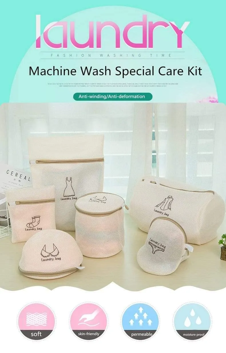 6 teile/satz Waschen Wäschesack Kleidung Pflege Faltbare Schutz Net Filter Unterwäsche Bh Socken Unterwäsche Waschmaschine Kleidung