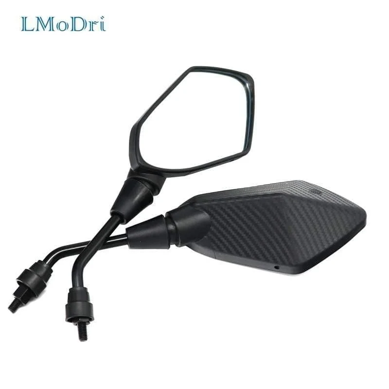2 Teile/para Motorrad Spiegel Roller E-Bike Rückspiegel Electrombile Rückseite Konvexen Spiegel 8mm 10mm Carbon Fiber