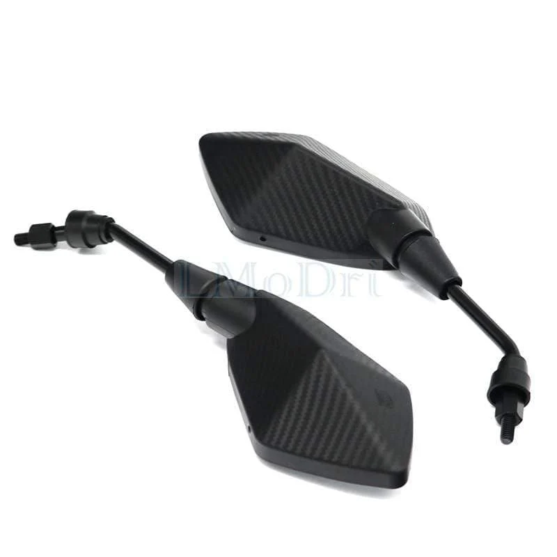 2 Teile/para Motorrad Spiegel Roller E-Bike Rückspiegel Electrombile Rückseite Konvexen Spiegel 8mm 10mm Carbon Fiber
