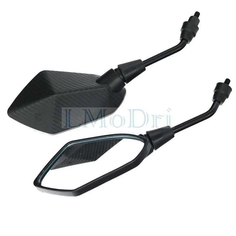 2 Teile/para Motorrad Spiegel Roller E-Bike Rückspiegel Electrombile Rückseite Konvexen Spiegel 8mm 10mm Carbon Fiber