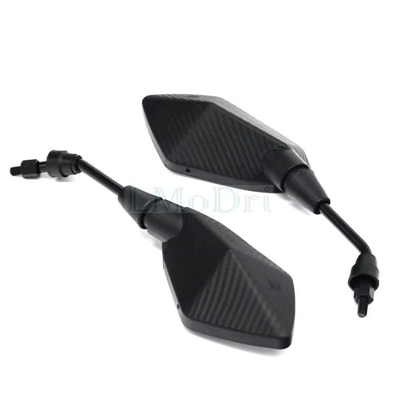 2 Teile/para Motorrad Spiegel Roller E-Bike Rückspiegel Electrombile Rückseite Konvexen Spiegel 8mm 10mm Carbon Fiber