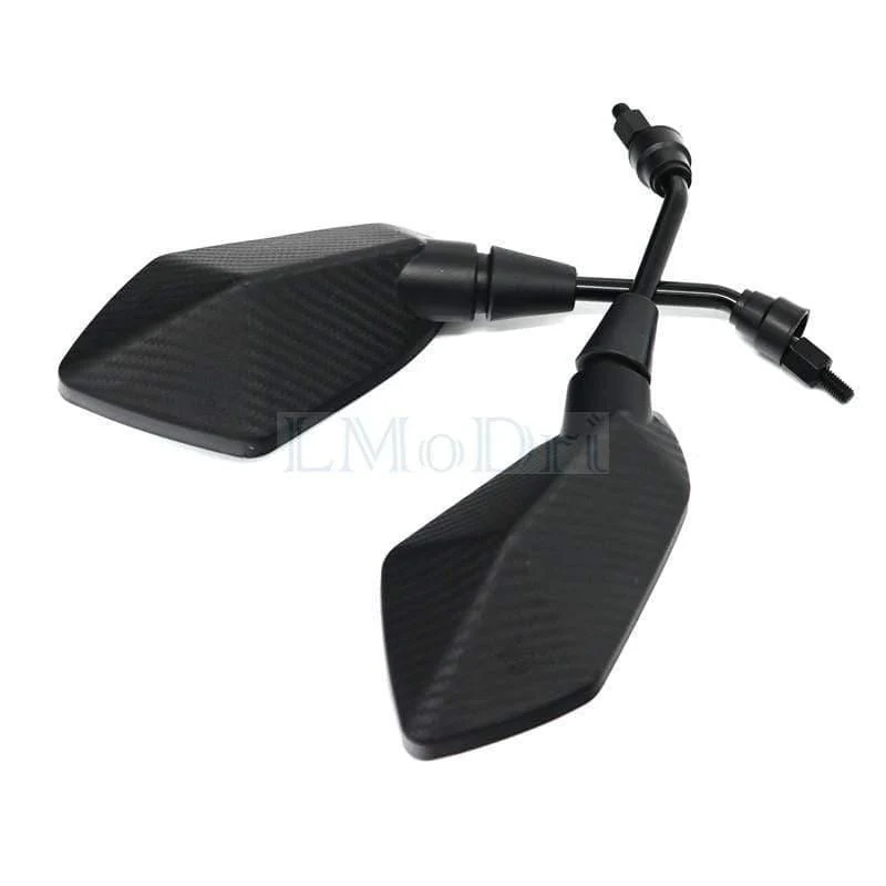 2 Teile/para Motorrad Spiegel Roller E-Bike Rückspiegel Electrombile Rückseite Konvexen Spiegel 8mm 10mm Carbon Fiber