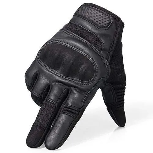 Touchscreen PU-Leder Motorrad Hard Knuckle Vollfinger-Handschuhe Schutzausrüstung Racing Biker Reiten Motorrad Moto Motocross