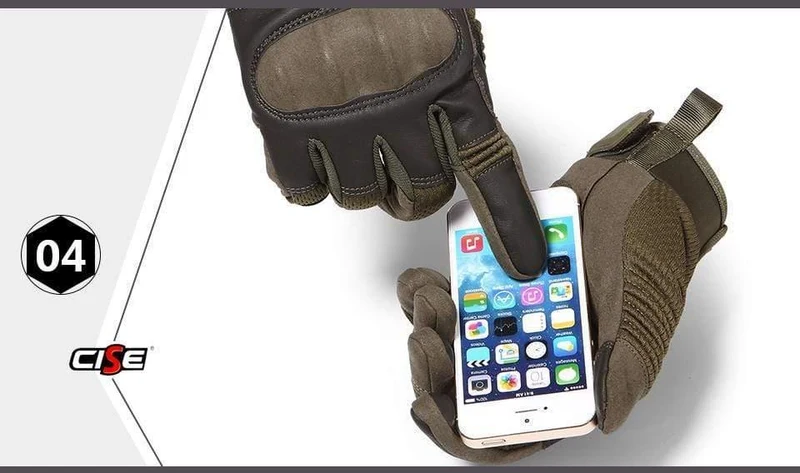 Touchscreen PU-Leder Motorrad Hard Knuckle Vollfinger-Handschuhe Schutzausrüstung Racing Biker Reiten Motorrad Moto Motocross