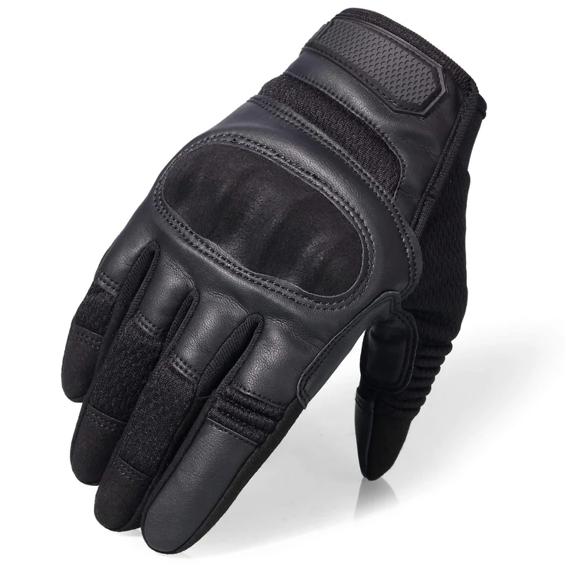 Touchscreen PU-Leder Motorrad Hard Knuckle Vollfinger-Handschuhe Schutzausrüstung Racing Biker Reiten Motorrad Moto Motocross