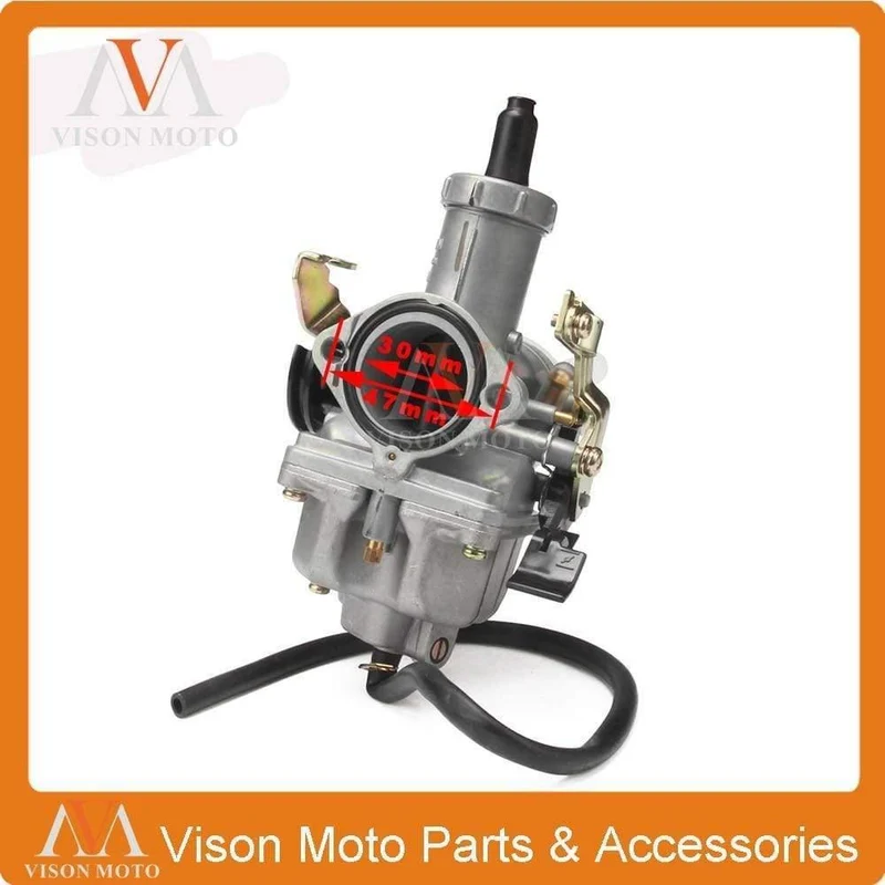 PZ30 30mm Vergaser Tuning Tuning Power Jet 200 250cc Für Keihin ABM IRBIS TTR 250 Mit sichtbaren Gaszug Pro Taper Grips