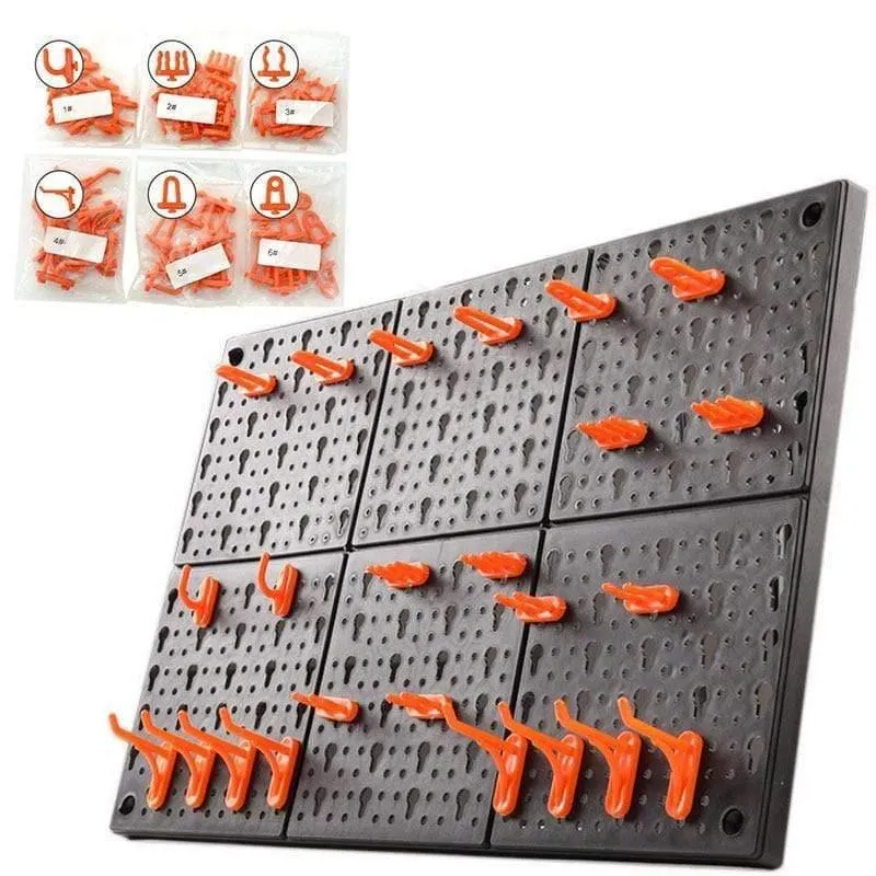 10 teil / satz Wandmontage Hardware Werkzeug Hängen bord Loch platte haken Teile aufbewahrungsbox Garage Einheit Regale Werkzeug organisieren Box