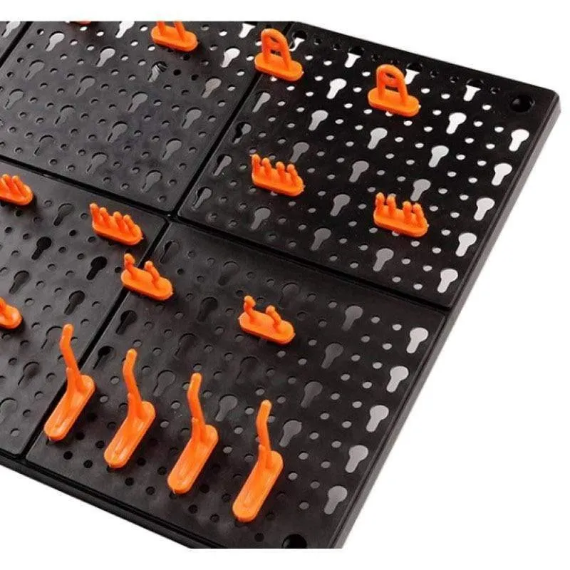 10 teil / satz Wandmontage Hardware Werkzeug Hängen bord Loch platte haken Teile aufbewahrungsbox Garage Einheit Regale Werkzeug organisieren Box