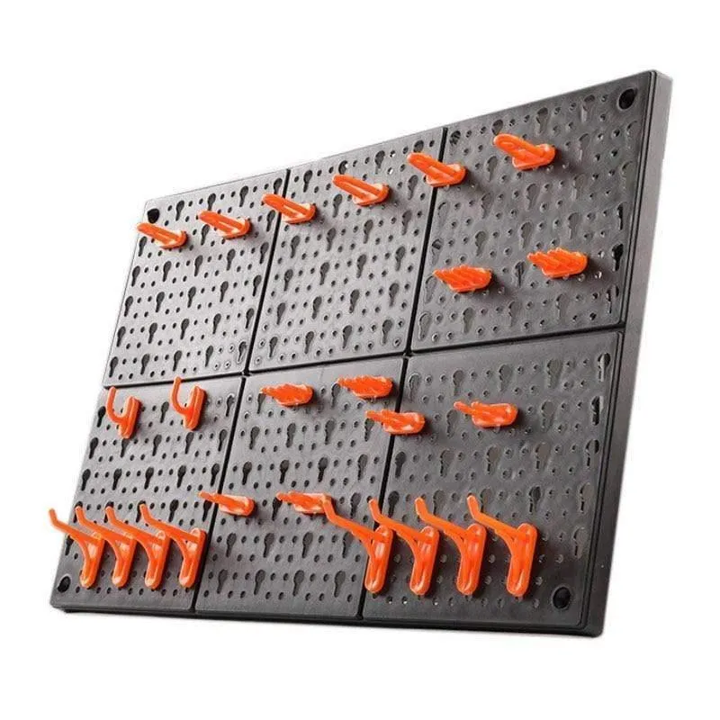 10 teil / satz Wandmontage Hardware Werkzeug Hängen bord Loch platte haken Teile aufbewahrungsbox Garage Einheit Regale Werkzeug organisieren Box