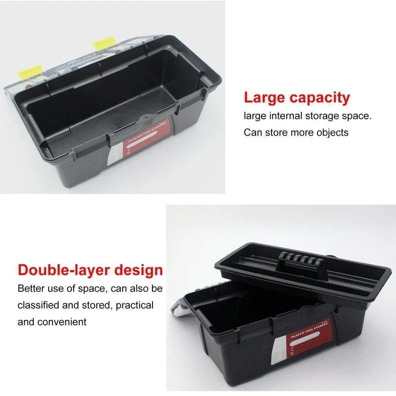 Tragbare S / M / L Größe Kunststoff Hardware Toolbox Haushalt Multifunktions Wartung Toolbox Auto Aufbewahrungsbox Anti-Fall-Box