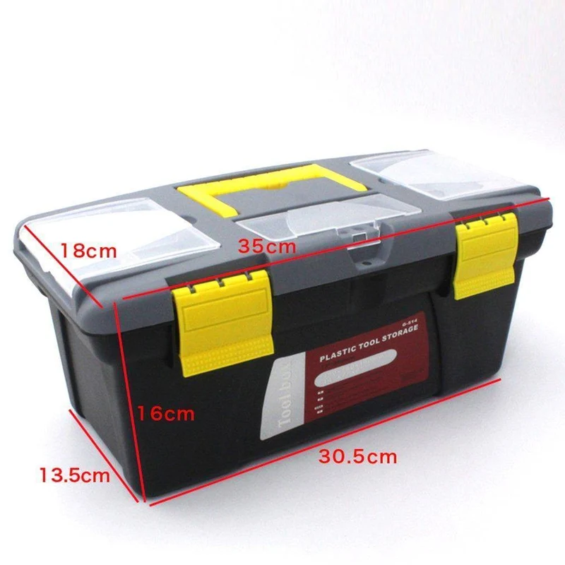 Tragbare S / M / L Größe Kunststoff Hardware Toolbox Haushalt Multifunktions Wartung Toolbox Auto Aufbewahrungsbox Anti-Fall-Box