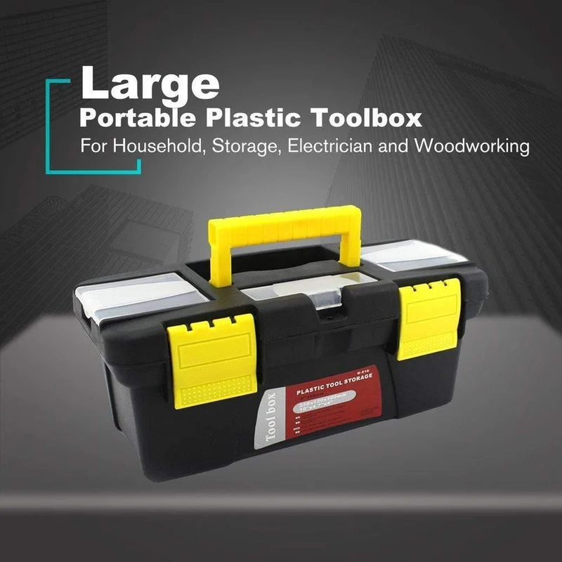 Tragbare S / M / L Größe Kunststoff Hardware Toolbox Haushalt Multifunktions Wartung Toolbox Auto Aufbewahrungsbox Anti-Fall-Box