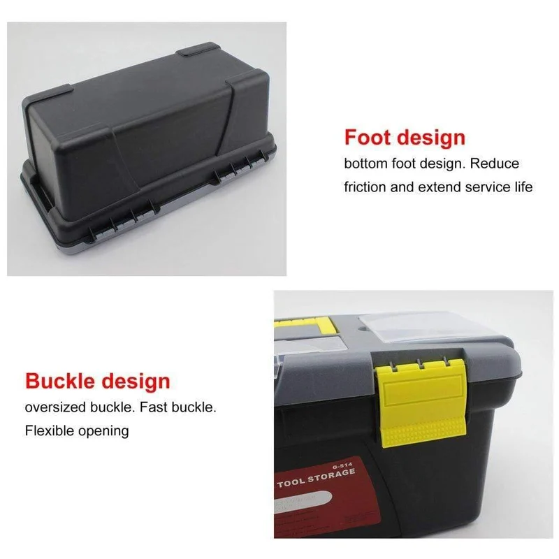 Tragbare S / M / L Größe Kunststoff Hardware Toolbox Haushalt Multifunktions Wartung Toolbox Auto Aufbewahrungsbox Anti-Fall-Box