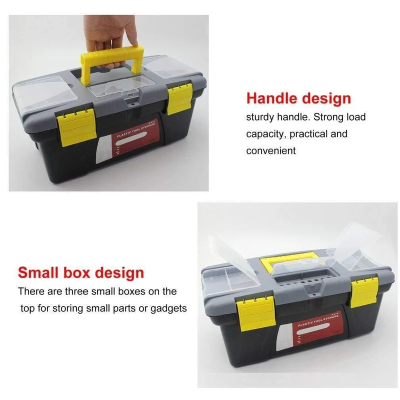 Tragbare S / M / L Größe Kunststoff Hardware Toolbox Haushalt Multifunktions Wartung Toolbox Auto Aufbewahrungsbox Anti-Fall-Box