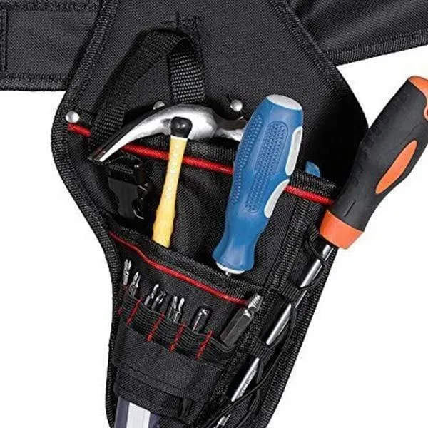 Bohrerholster, wasserdichter Schlagschrauber-Bohrerhalter, multifunktionale Elektrowerkzeugtasche mit Hüftgurt für Schraubenschlüssel, Hammer, S