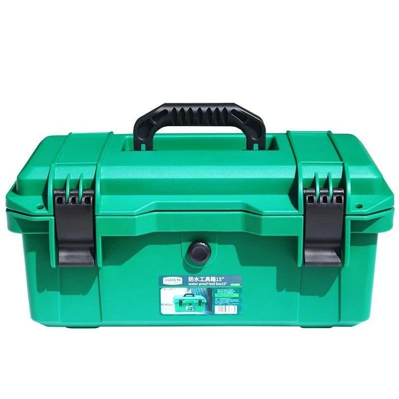 Wasserdichtes Werkzeugset 15"/17"/19" Werkzeugkasten Zweischichtiger Dichtungskasten Stoßfester Koffer Kunststoff-Werkzeugkasten Tragbarer Koffer für Werkzeuge