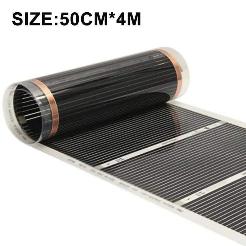 50 cm * 4 m elektrische Heizfolie Infrarot-Fußbodenfolien-Wärmematte 220 V 220 W Fußbodenheizungssysteme und -teile Wohnzimmer-Warmmatte
