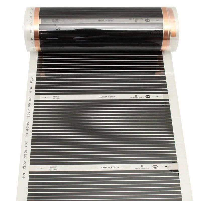 50 cm * 4 m elektrische Heizfolie Infrarot-Fußbodenfolien-Wärmematte 220 V 220 W Fußbodenheizungssysteme und -teile Wohnzimmer-Warmmatte