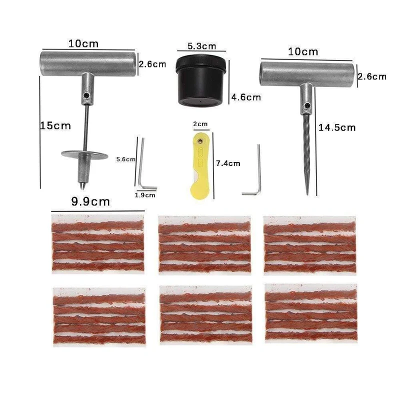 T-Griff Van Auto Reifen Reparatur Werkzeug Kit Motorrad Fahrrad Reifen Reparatur Notfall Heavy Duty Tubeless