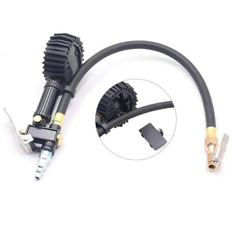 1 / 4 NPT Digitaler Schnellkupplungs-Reifenfüller mit Manometer 0-200PSI Luftfutter und Kompressorzubehör Reifenreparaturwerkzeuge