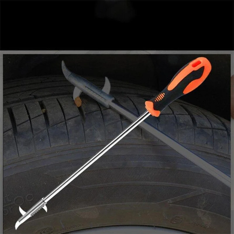 Multi-Haken-Design Reifenreparatur-Werkzeuge 1PC Long Handel Autoreifen-Reinigungsstein-Werkzeug-Rillen-Bruchstein-Entferner Dropshipping