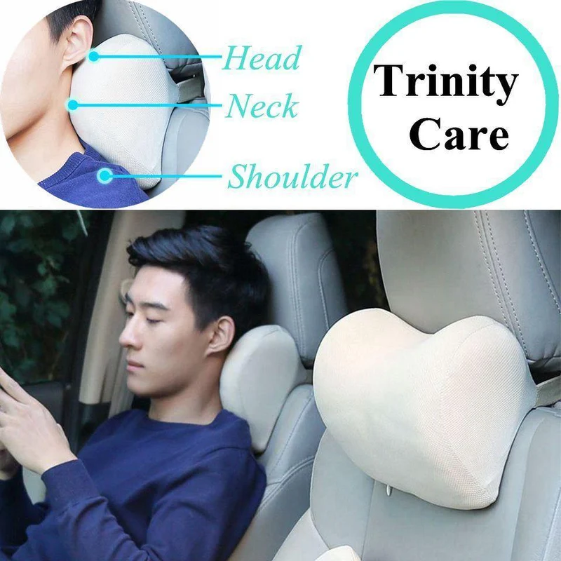 1PCS Auto Kopfstütze Nacken Kissen für sitz stuhl in auto Memory Foam baumwolle mesh kissen Stoff Abdeckung weiche kopf rest reise unterstützung