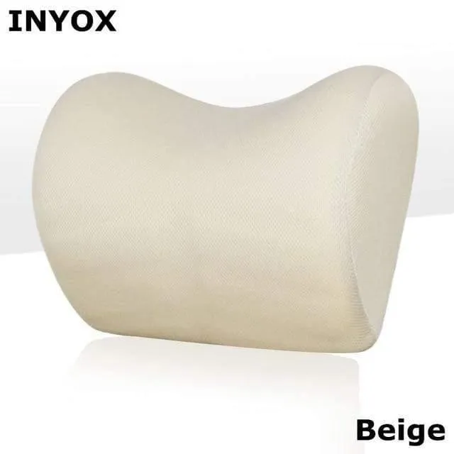 1PCS Auto Kopfstütze Nacken Kissen für sitz stuhl in auto Memory Foam baumwolle mesh kissen Stoff Abdeckung weiche kopf rest reise unterstützung