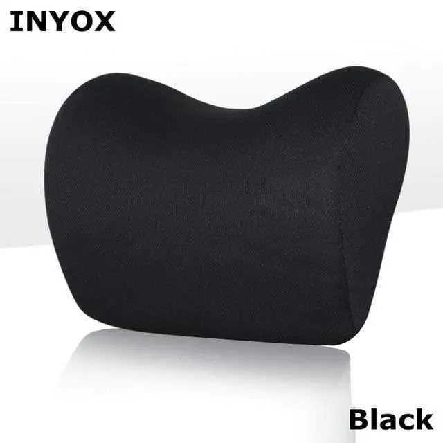 1PCS Auto Kopfstütze Nacken Kissen für sitz stuhl in auto Memory Foam baumwolle mesh kissen Stoff Abdeckung weiche kopf rest reise unterstützung