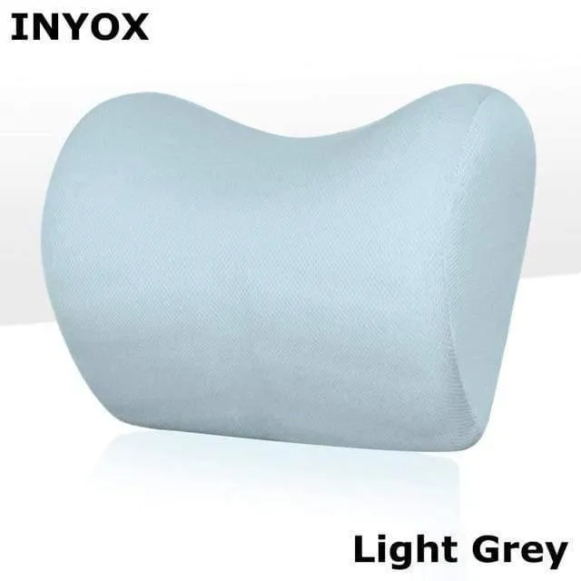 1PCS Auto Kopfstütze Nacken Kissen für sitz stuhl in auto Memory Foam baumwolle mesh kissen Stoff Abdeckung weiche kopf rest reise unterstützung