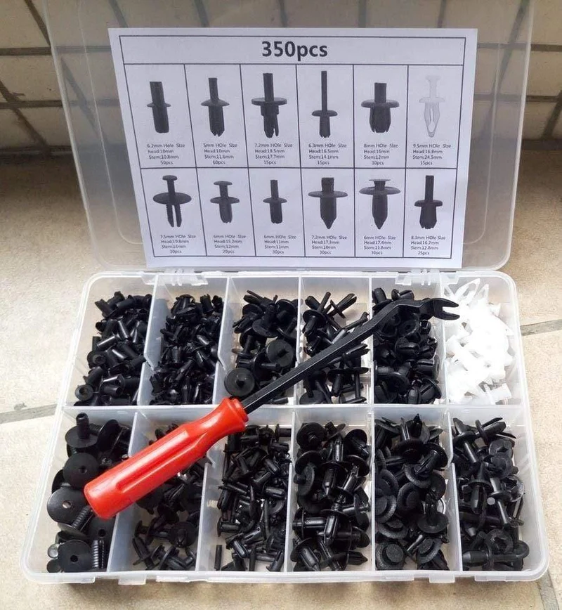 350pcs Auto Auto Push Pin Niet Trim Clip Panel Karosserie Interieur Sortiment Set HE09 Für Audi BMW Benz Ford Volvo 5