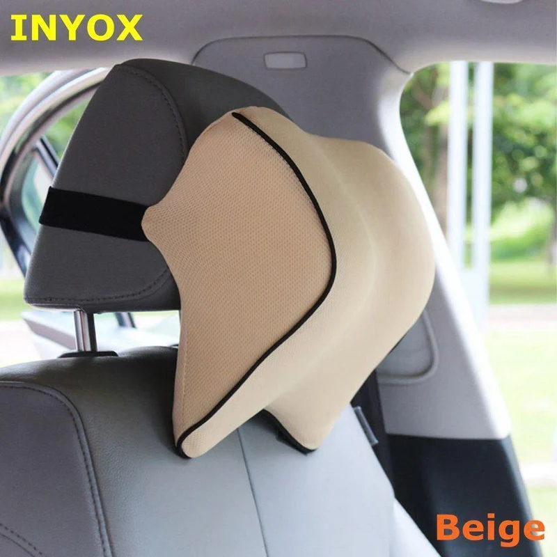 S1 Kopfstütze Auto Nackenkissen Sitz Lendenkissen in Auto Rückenlehne Kopfstütze Memory Foam Stoff Für Stuhl Reiseunterstützung Kissenbezüge