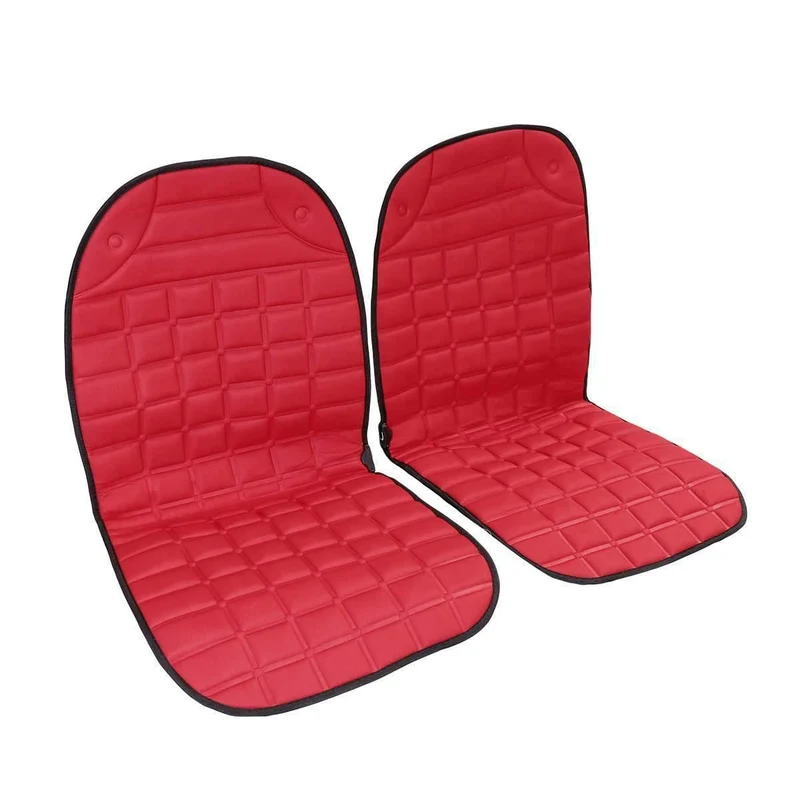 2Pcs In 1 Schnell beheizt & verstellbar Schwarz / Grau / Blau / Rot Auto elektrisch beheizter Sitz Auto Styling Winterpolster Kissen Autoplanen
