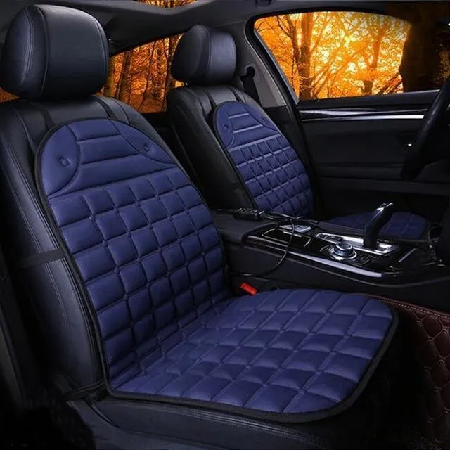 2Pcs In 1 Schnell beheizt & verstellbar Schwarz / Grau / Blau / Rot Auto elektrisch beheizter Sitz Auto Styling Winterpolster Kissen Autoplanen