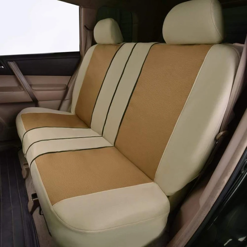 11 Pcs Polyster Material Volle Autositzbezüge Set Universal Fit Die Meisten Klassischen Autositzbezug Beige / Grau / Schwarz Farbe