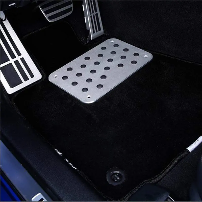 30 * 20cm Auto Innenboden Teppich Matte Patch Fußpedal Aluminium Auto Boden Matte Pad Teppich Fersenplatte Zubehör