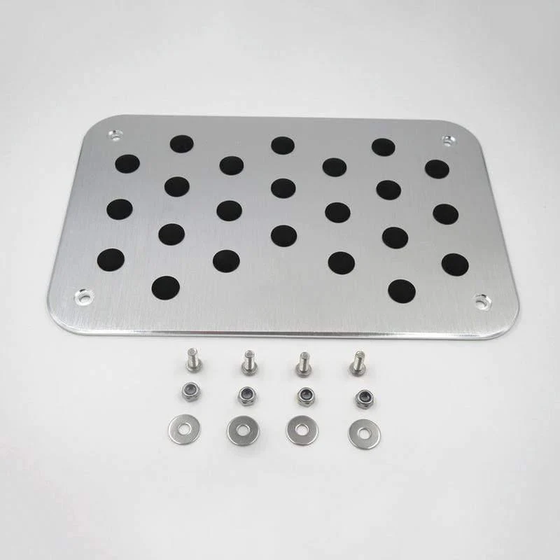 30 * 20cm Auto Innenboden Teppich Matte Patch Fußpedal Aluminium Auto Boden Matte Pad Teppich Fersenplatte Zubehör