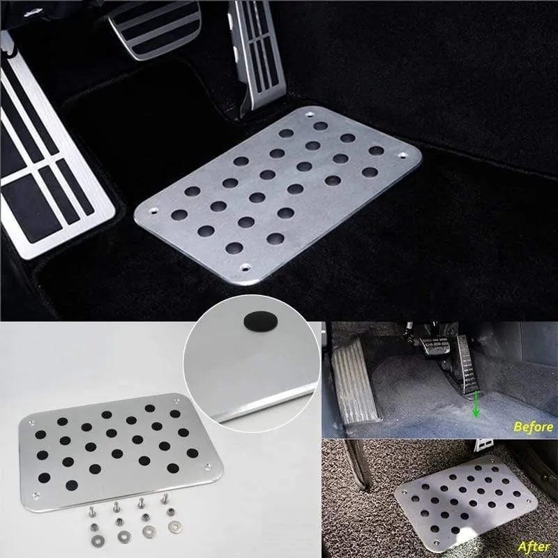 30 * 20cm Auto Innenboden Teppich Matte Patch Fußpedal Aluminium Auto Boden Matte Pad Teppich Fersenplatte Zubehör