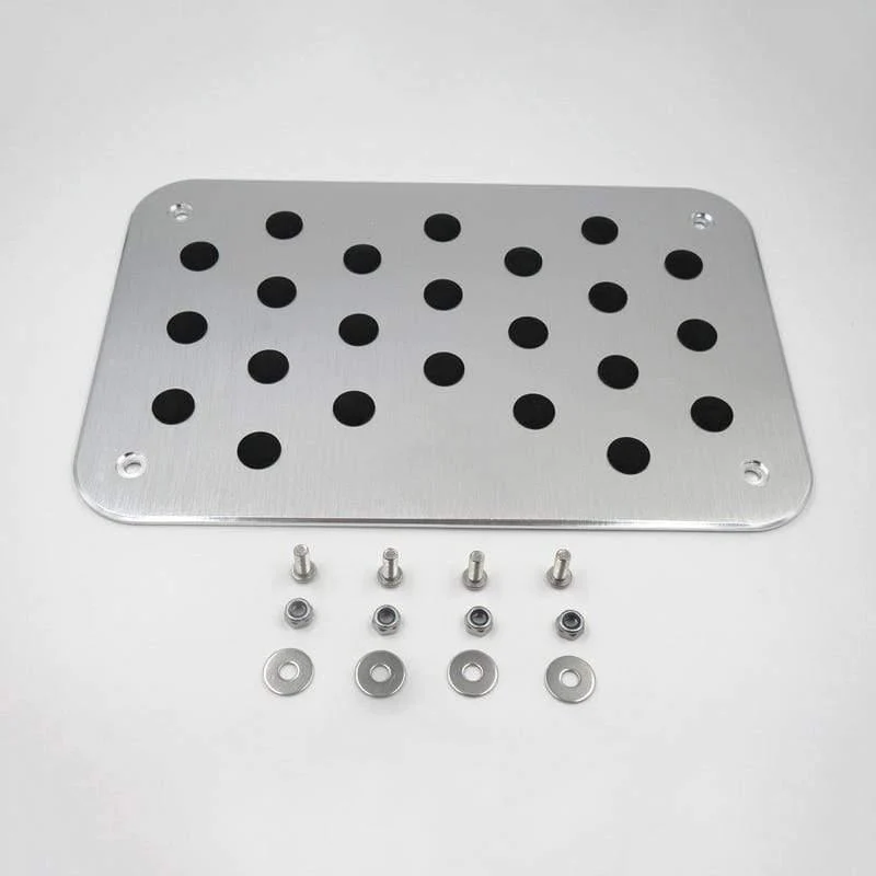 30 * 20cm Auto Innenboden Teppich Matte Patch Fußpedal Aluminium Auto Boden Matte Pad Teppich Fersenplatte Zubehör