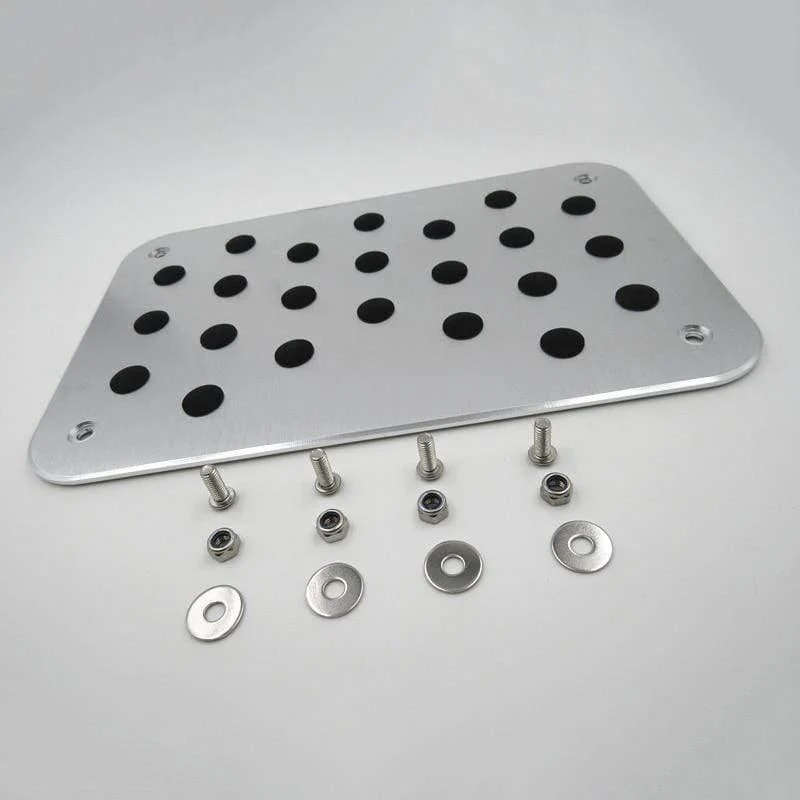 30 * 20cm Auto Innenboden Teppich Matte Patch Fußpedal Aluminium Auto Boden Matte Pad Teppich Fersenplatte Zubehör