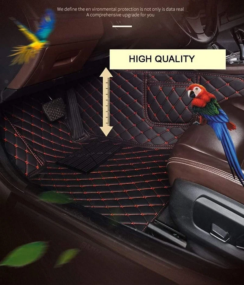 Leder-Autofußmatten für Toyota Rav4 2009-2014 2015 2016 2017 2018 Benutzerdefinierte Autofußpolster Autoteppichbezug
