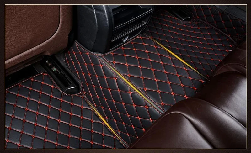 Leder-Autofußmatten für Toyota Rav4 2009-2014 2015 2016 2017 2018 Benutzerdefinierte Autofußpolster Autoteppichbezug