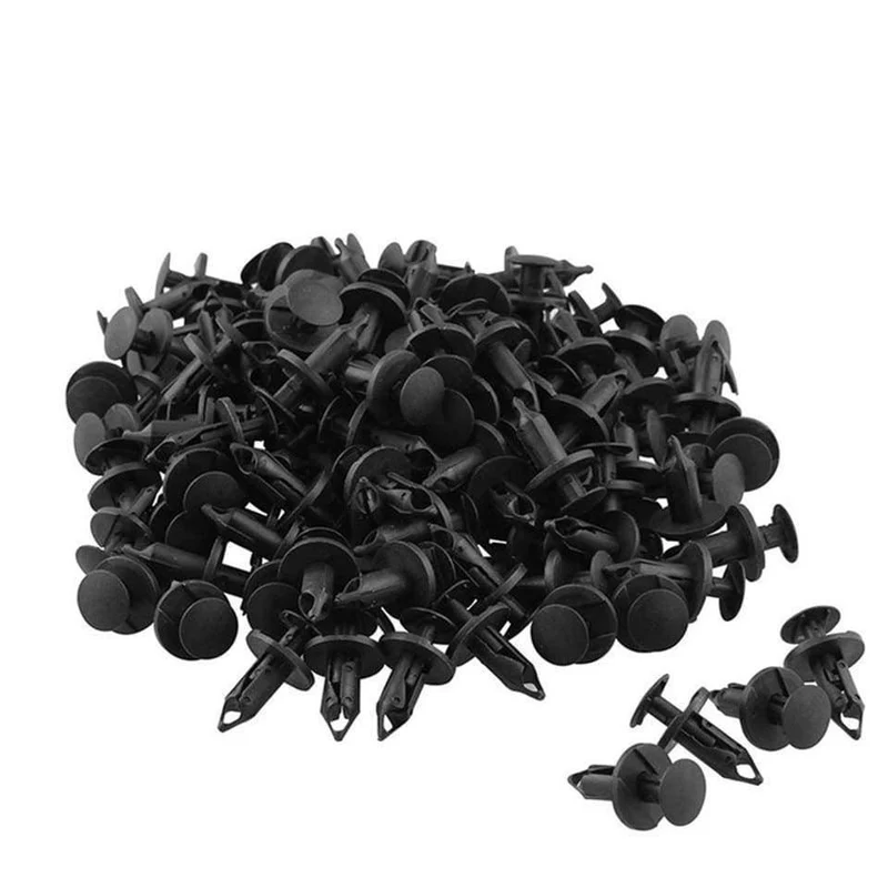 120pcs 8mm Loch Auto Clips Auto Stoßstange Türverkleidung Kunststoff Nieten Front Dumper Kotflügel Verschluss Push Pin Clips OT280