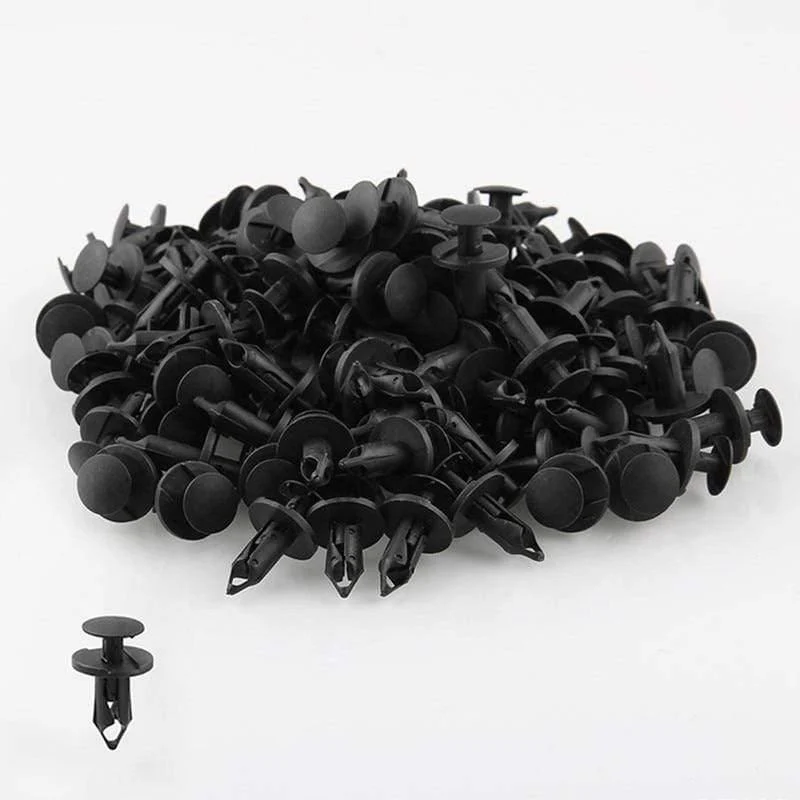 120pcs 8mm Loch Auto Clips Auto Stoßstange Türverkleidung Kunststoff Nieten Front Dumper Kotflügel Verschluss Push Pin Clips OT280