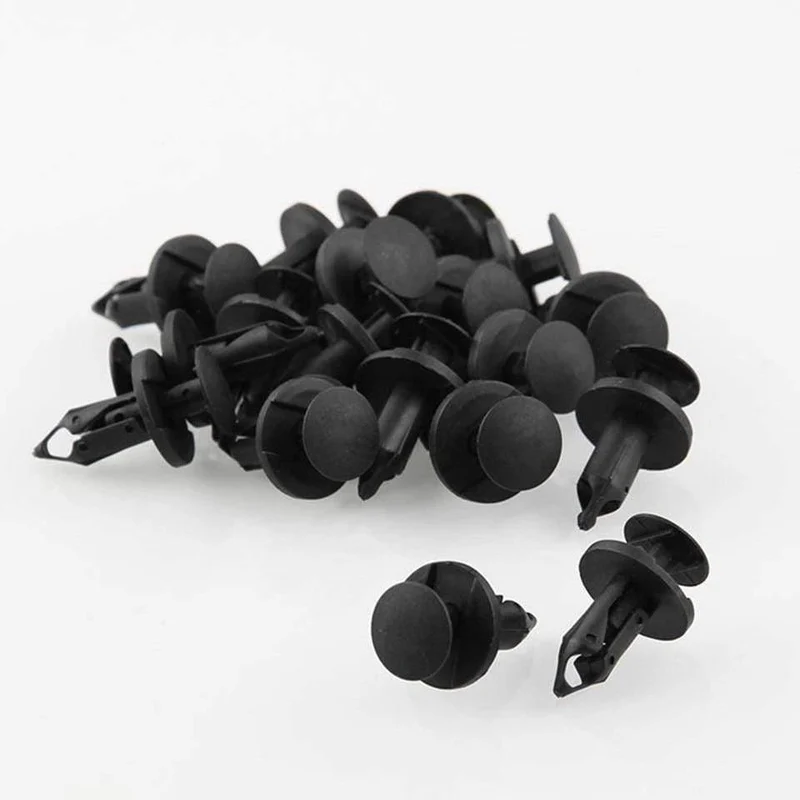 120pcs 8mm Loch Auto Clips Auto Stoßstange Türverkleidung Kunststoff Nieten Front Dumper Kotflügel Verschluss Push Pin Clips OT280