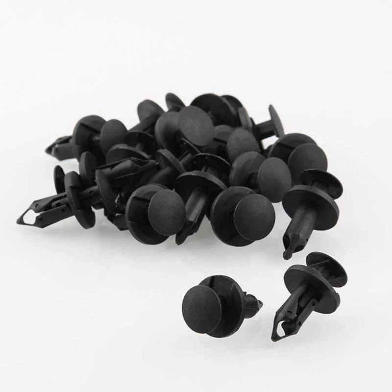 120pcs 8mm Loch Auto Clips Auto Stoßstange Türverkleidung Kunststoff Nieten Front Dumper Kotflügel Verschluss Push Pin Clips OT280