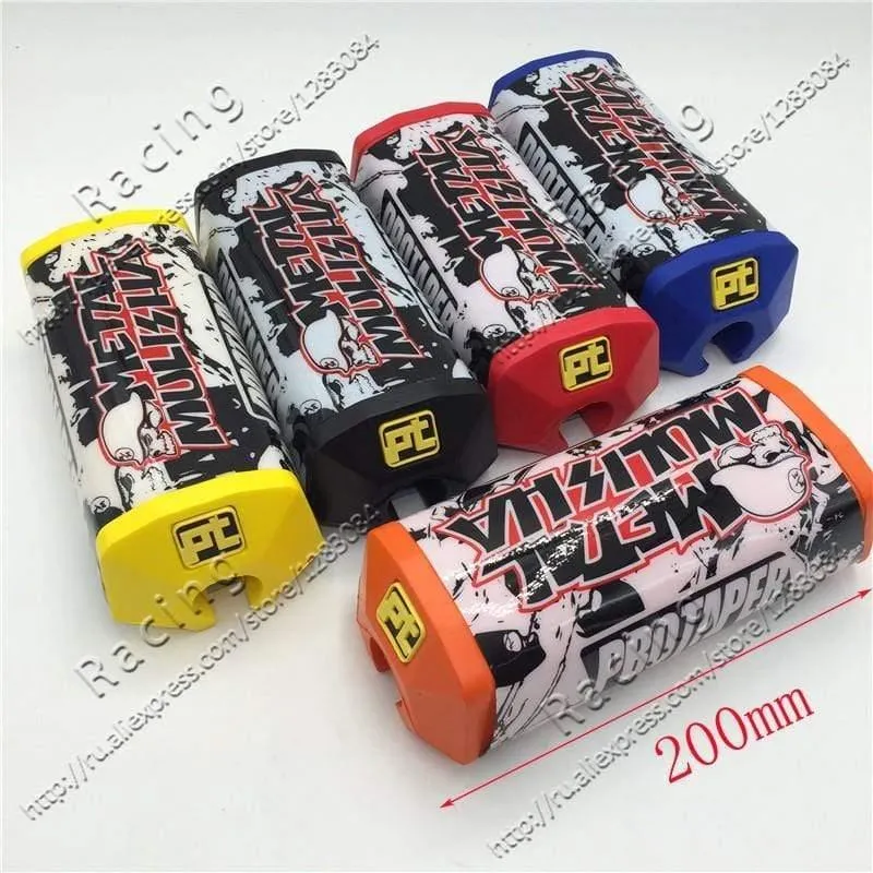 Lenkerpolster 2.0 Square Fat Bar Cheat Pad Metall Mulisha Lenkerschutz Brust 22 cm 28 cm Pit Dirt Bike Motorcross