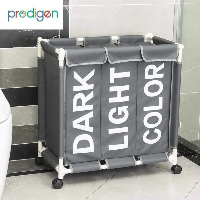 Wäschekorb Organizer 3 Grid Große Wäschekorb Bin Wasserdichte Wäschesäcke Für Schmutzige Kleidung Aufbewahrungsbox